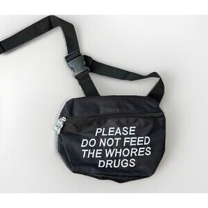 Kirill Was Here Novelty Fanny Pack Black New Embroidered Belt Bag